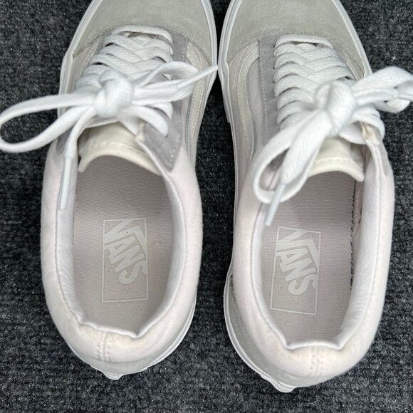 Vans Old Skool Low Sneakers Womens Size 8.5 Grey White Athletic Retro Skate Shoe - Picture 9 of 12